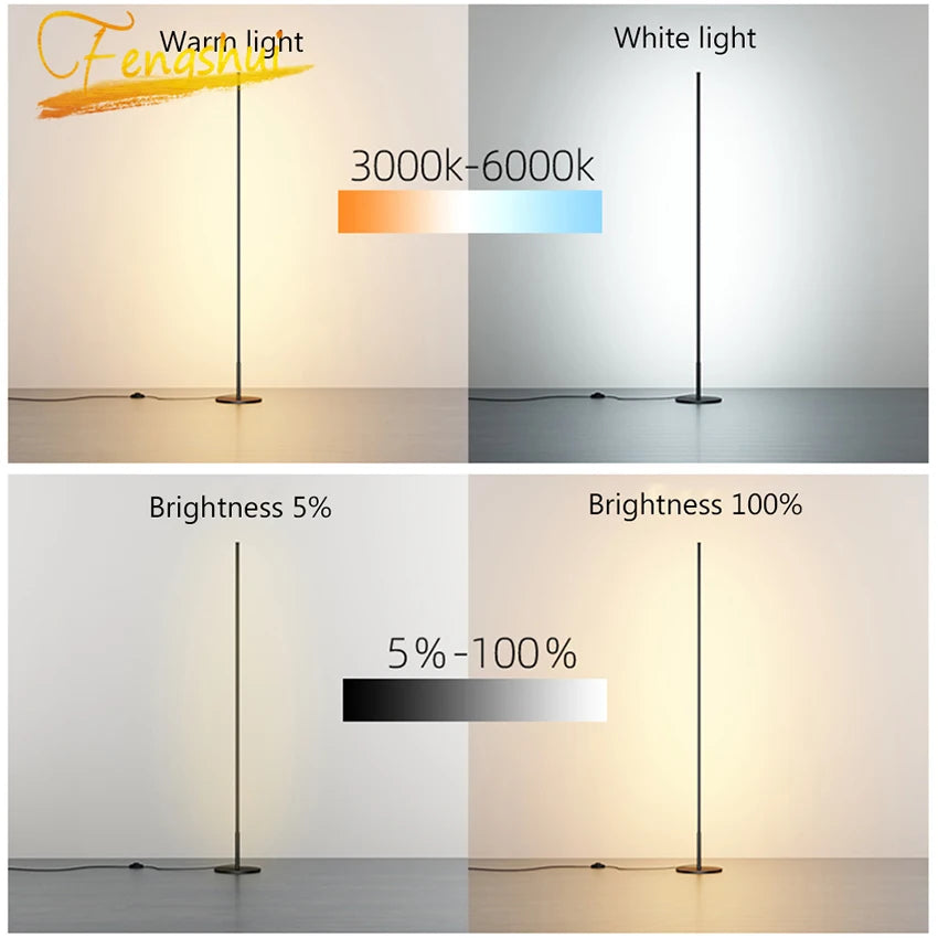 Modern LED Floor Lamp for Living Room Nordic Minimalist Floor Lamps Standing Lamp Home Indoor Decoration Lighting Floor Light