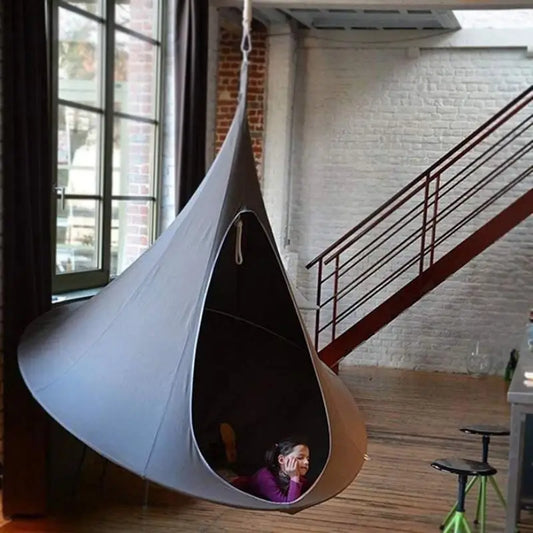Outdoor aerial hanging hammock tent conical chair swing attraction resort lazy