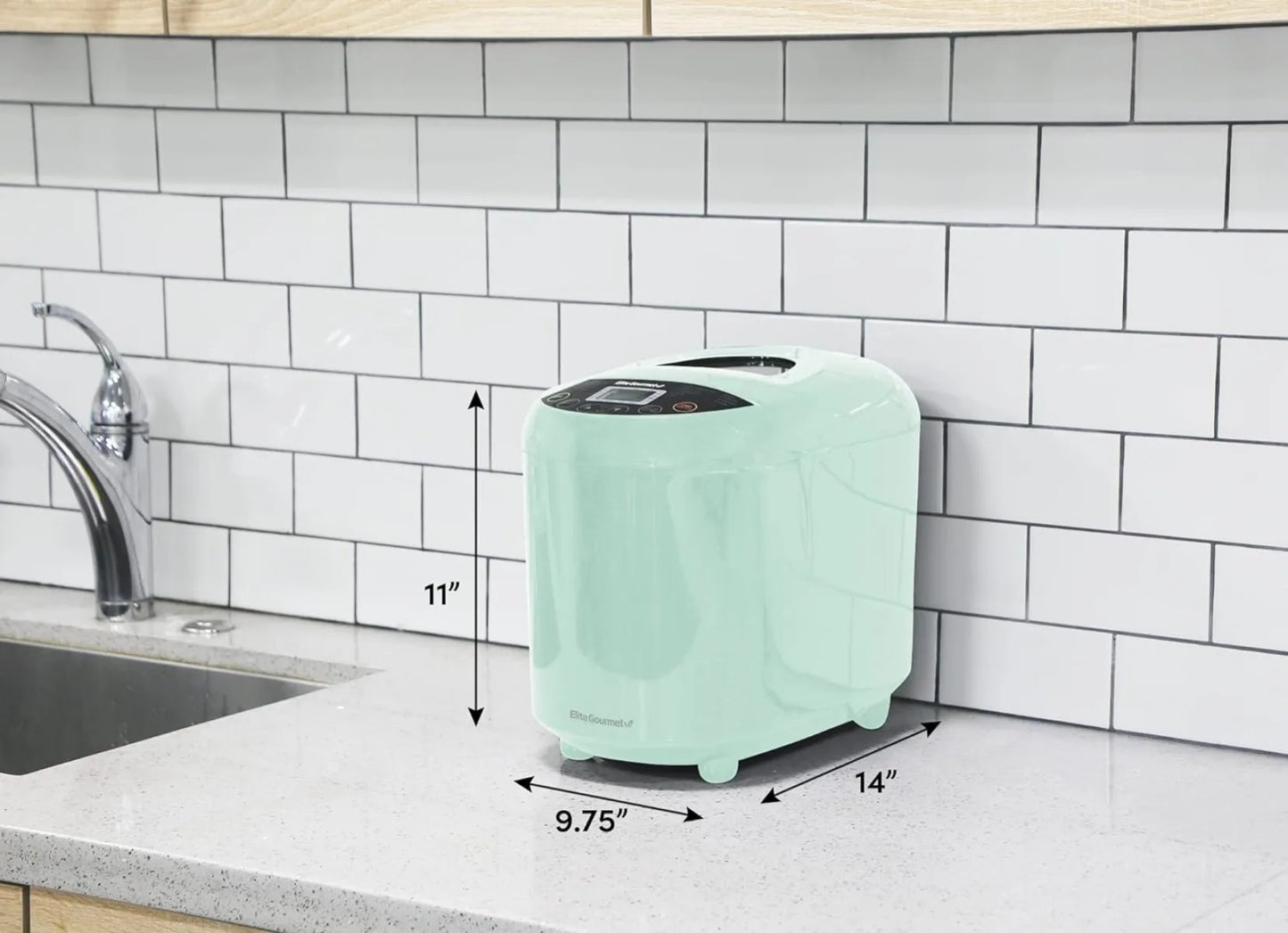 Programmable Bread Maker Machine 3 Loaf Sizes, 19 Menu Functions , 2 Lbs, Mint  | USA | NEW