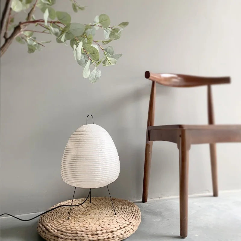 Creative Art Rice Paper Lantern LED Table Lamp Japanese Home Decor Lights Living Room Bedroom Bedside Hotel Tripod Floor Lamps
