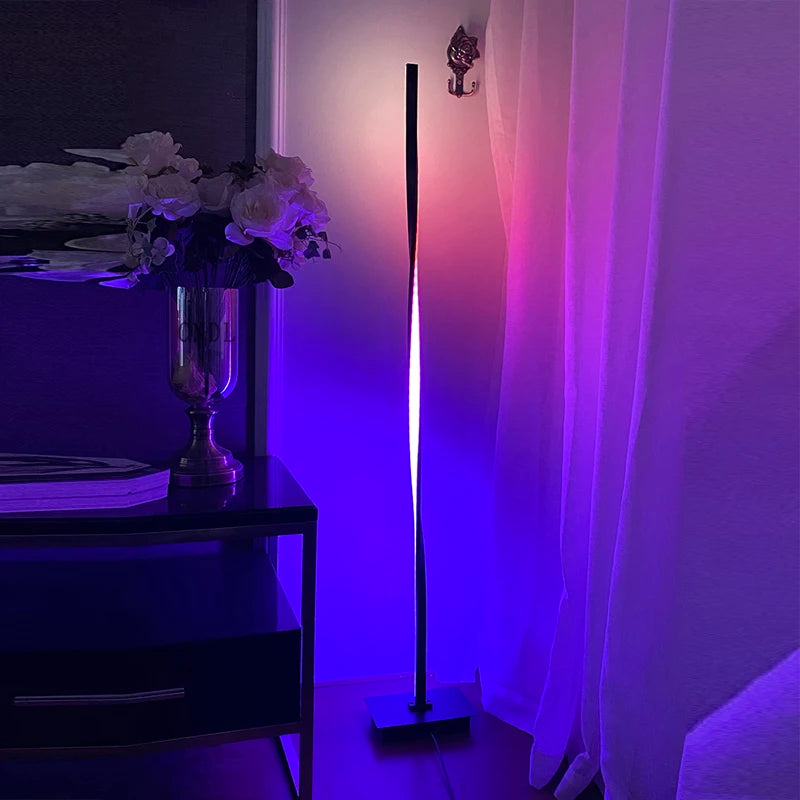 Modern Colorful LED Floor Lamps RGB Remote Corner Floor Lights European Style LED Floor Lamp For Bedroom Decoracion