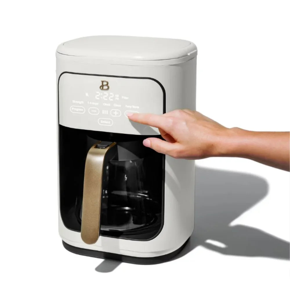 Beautiful Coffee Makers 14 Cup Programmable Touchscreen Coffee Maker White Icing by Drew Barrymore