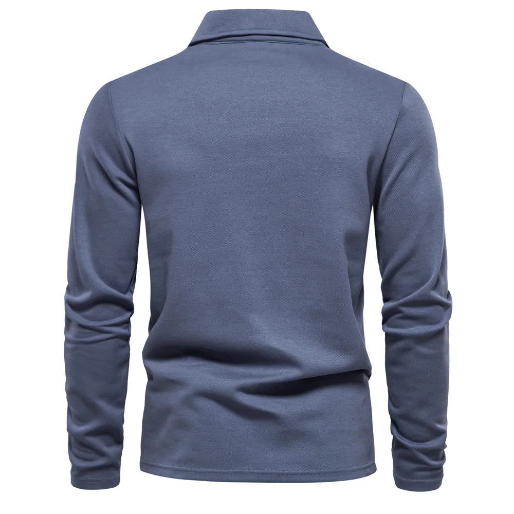Autumn Embroidery Polo T Shirt for Men  Long Sleeves Casual Men's Social Polo Shirts Luxury Golf Shirt Men's Designer Clothing