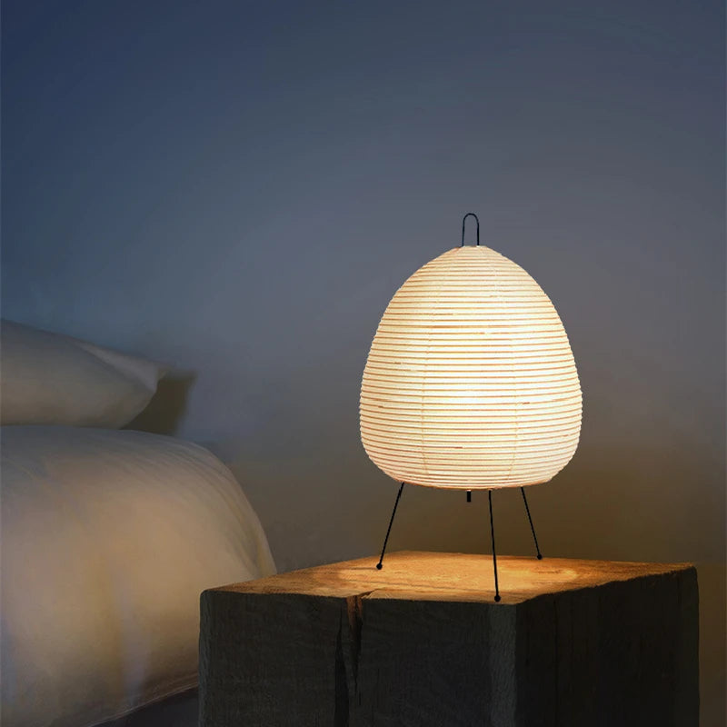 Creative Art Rice Paper Lantern LED Table Lamp Japanese Home Decor Lights Living Room Bedroom Bedside Hotel Tripod Floor Lamps