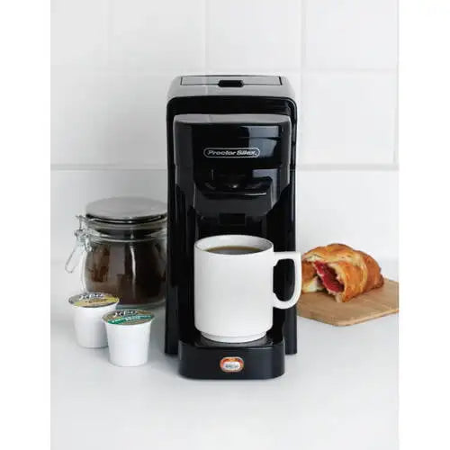 Coffee Maker, 10 oz Capacity, Black, Model 49961 Coffee machine Coffee maker Slim green coffee Milk steam frother Coffee makers