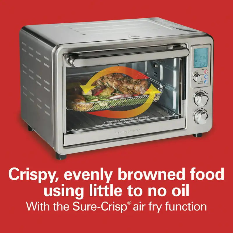 Restored  Sure-Crisp Digital Air Fryer Toaster Oven with Rotisserie (Refurbished)