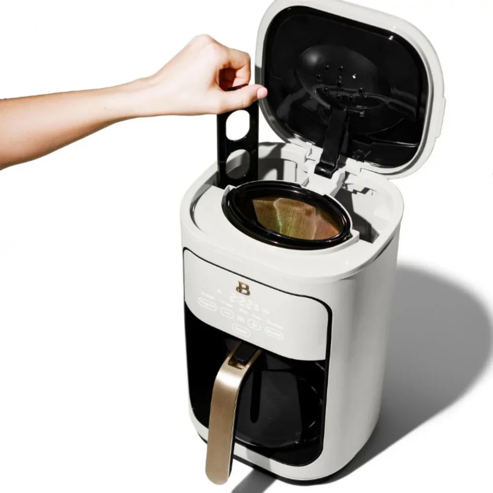 Beautiful Coffee Makers 14 Cup Programmable Touchscreen Coffee Maker White Icing by Drew Barrymore
