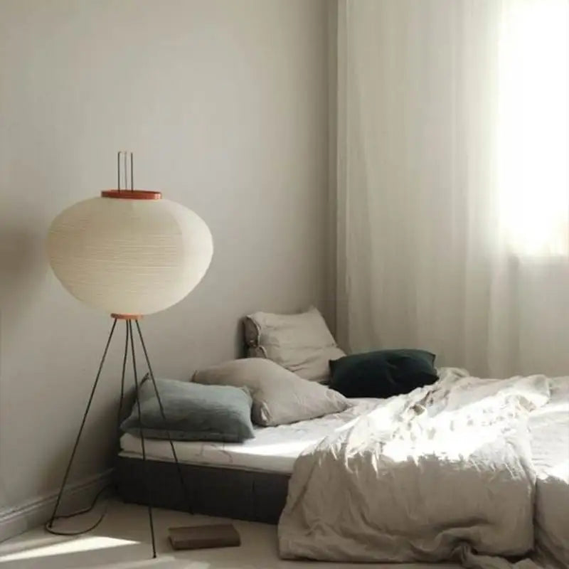 Japanese Rice Paper Floor Lamp Designer Noguchi Yong Lantern Lamp Bedroom Parlor Corner Tea Room Modern Wabi Sabi Floor Light