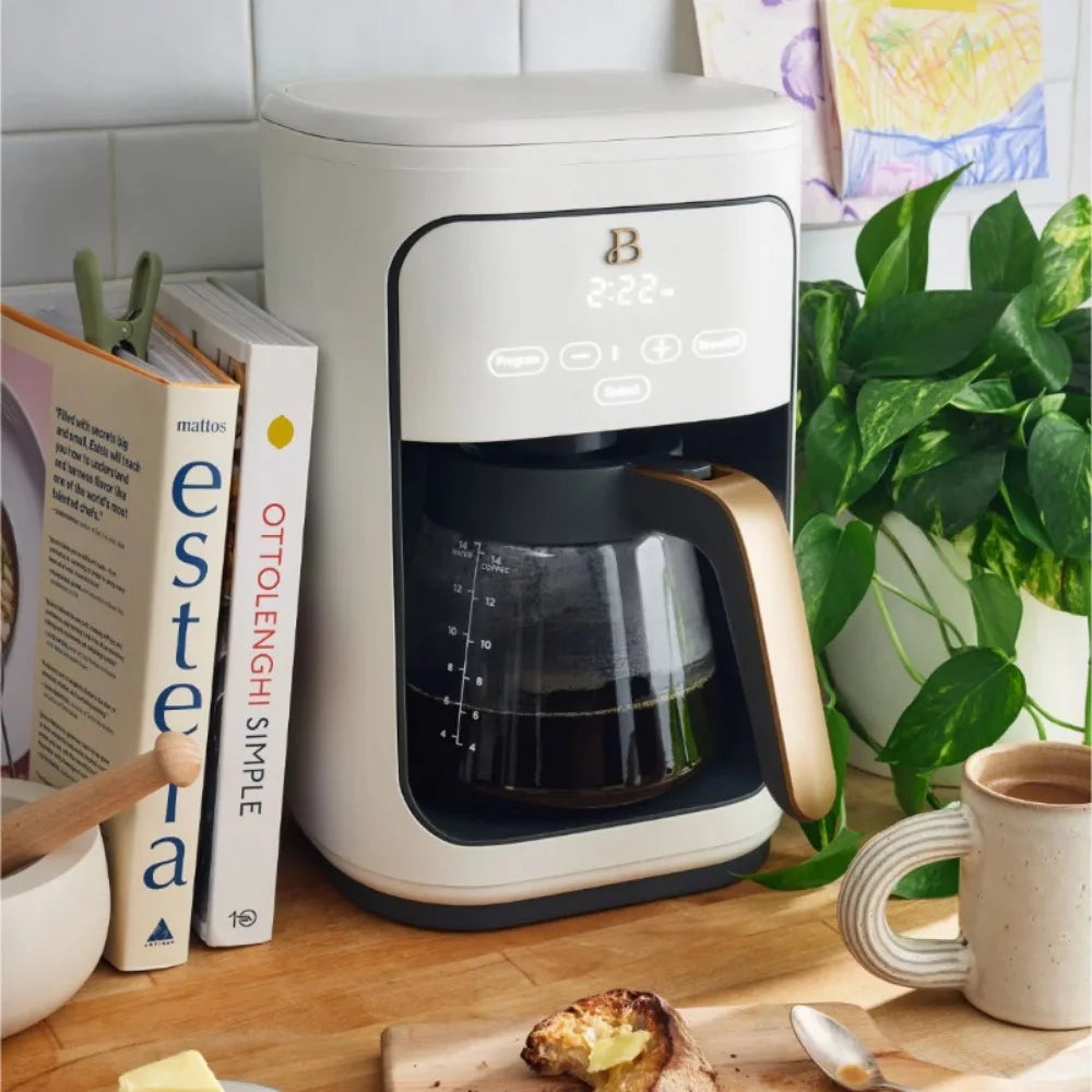 Beautiful Coffee Makers 14 Cup Programmable Touchscreen Coffee Maker White Icing by Drew Barrymore
